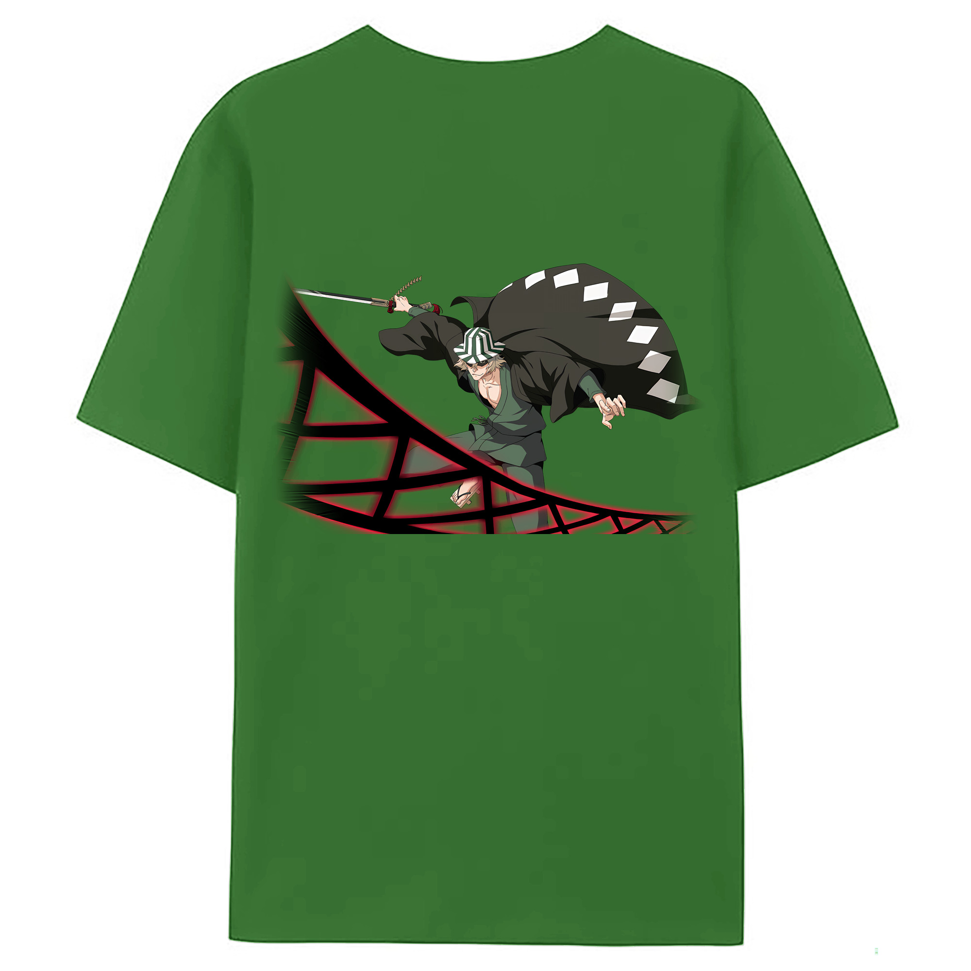 （画像用） "ブリーチ 浦原 喜助（うらはら きすけ） BLEACH Urahara Kisuke " レディース半袖Tシャツ(バックプリント)